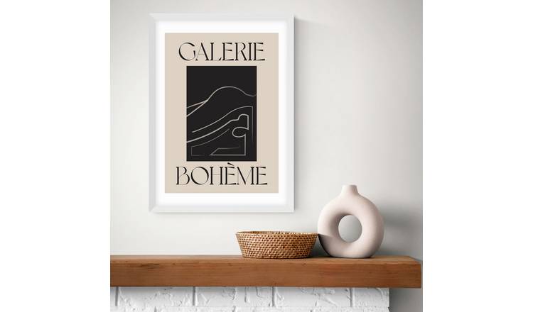 East End Prints La Vie Boheme White Frame Art Print - A2