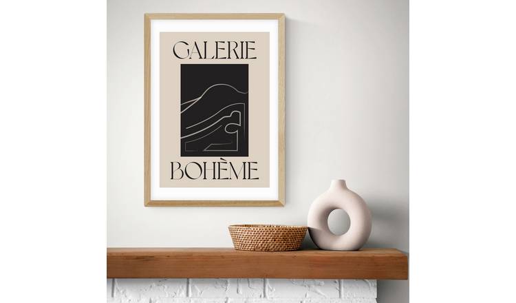 East End Prints La Vie Boheme Oak Frame Art Print - A3
