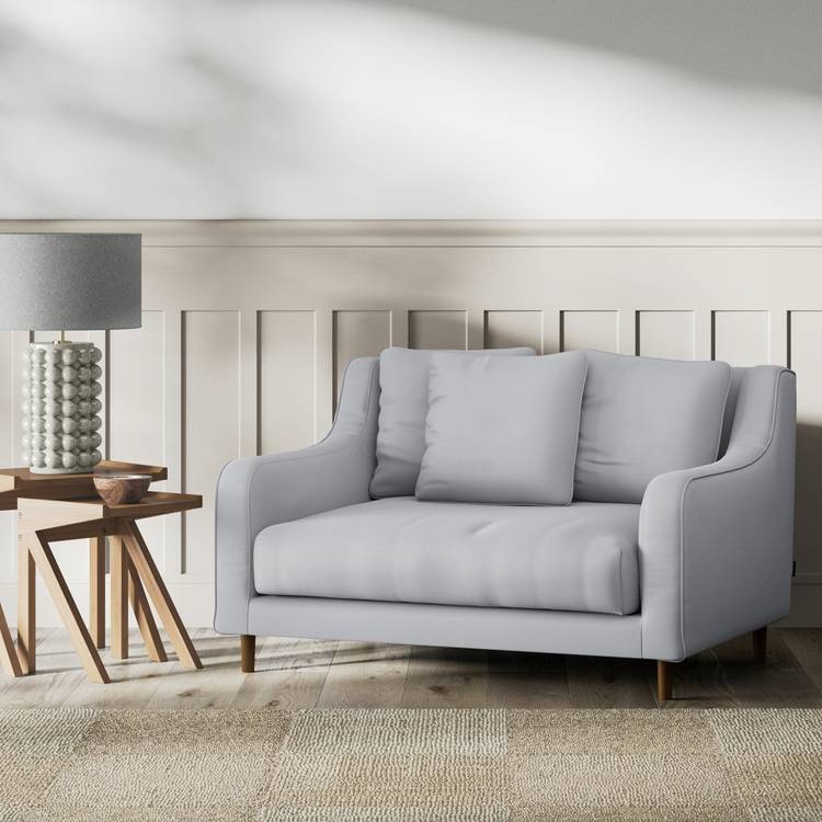 Habitat Swift Fabric Cuddle Chair - Grey - Dark Leg 0