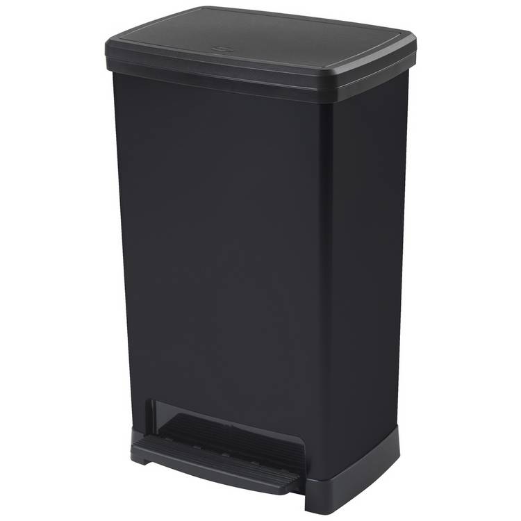 Moda 50 Litre Wide Pedal Bin - Black 0