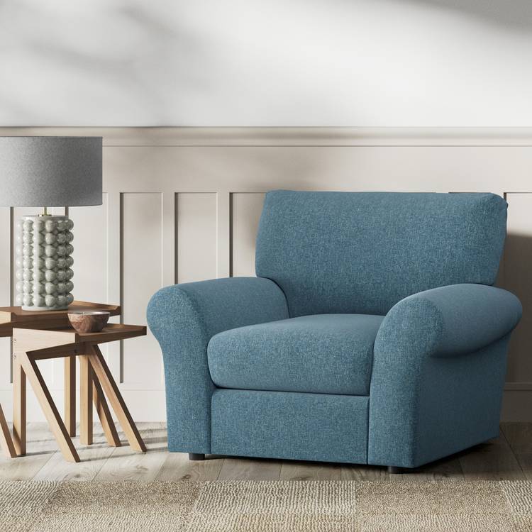 Habitat Molton Fabric Armchair - Blue 0