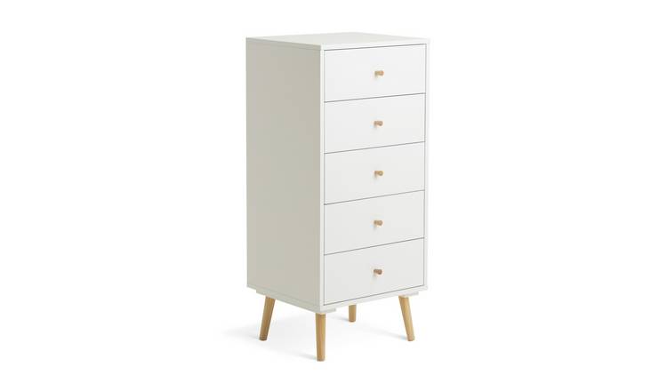 Habitat Otto 5 Drawer Tallboy - White