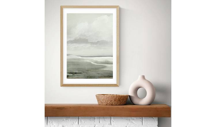 East End Prints Lakes Oak Frame Art Print - A2