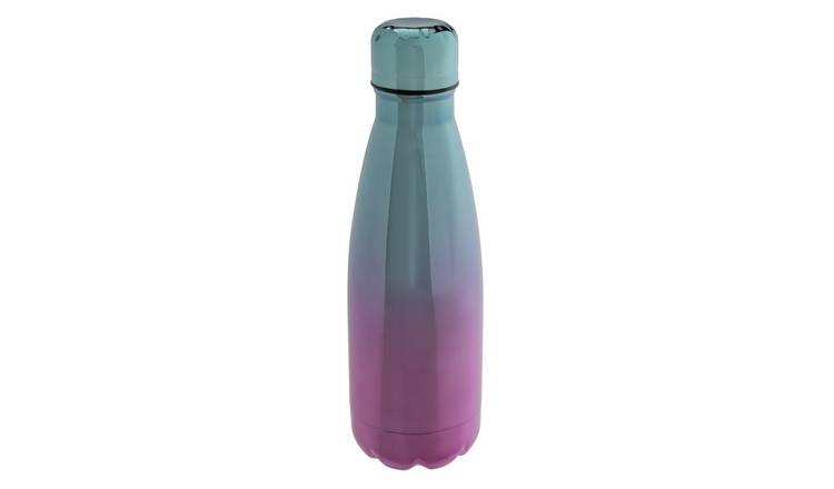 Argos Home Pink & Blue Small Stainless Steel Bottle - 350ml