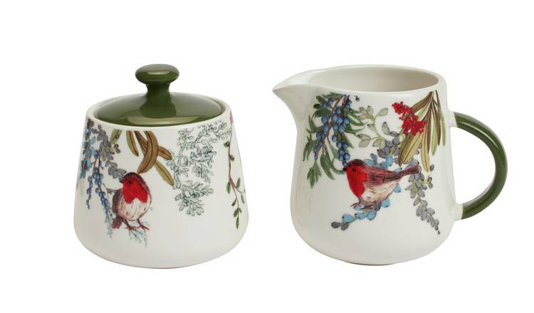 Argos Home Robin Stoneware Sugar Pot And Creamer Set