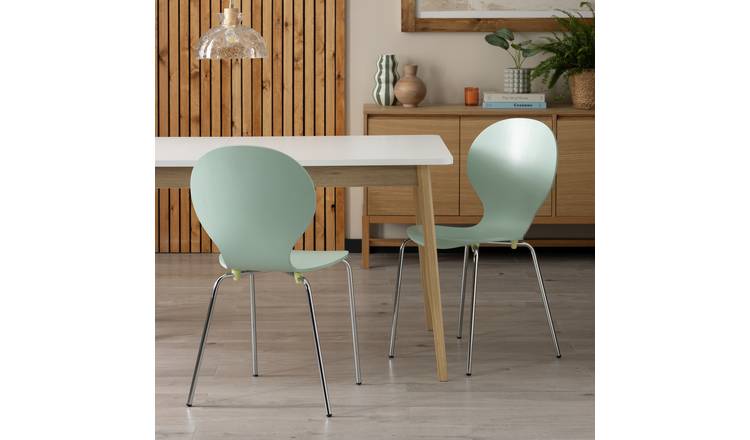 Habitat Bentwood Metal Dining Chair - Sage Green