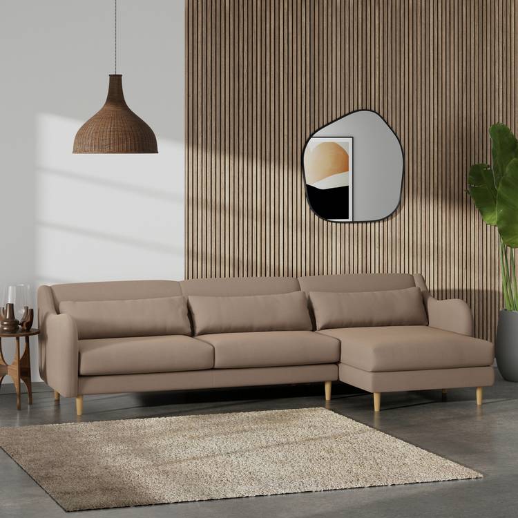Habitat Turnmill Right Hand Corner Sofa - Biscuit 0
