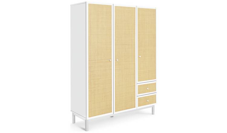 Habitat Simone 3 Door 2 Drawer Wardrobe - White & Oak