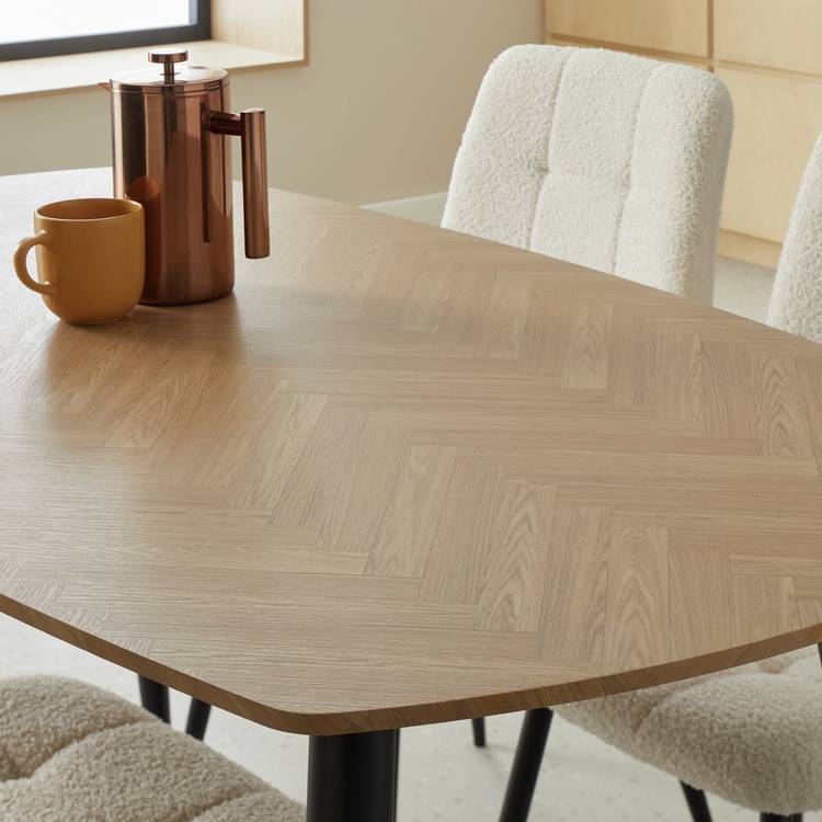 Argos Home Cobin 4 Seater Dining Table - Oak 0