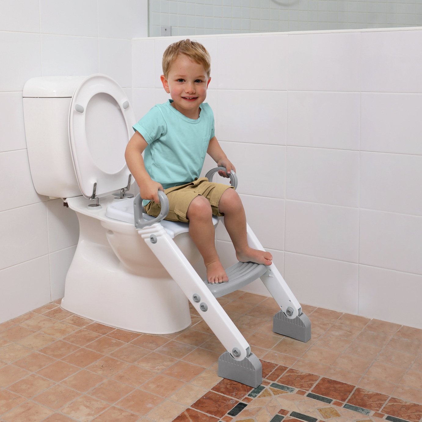 Dreambaby Potty Toilet Trainer Seat w/ladder - Grey