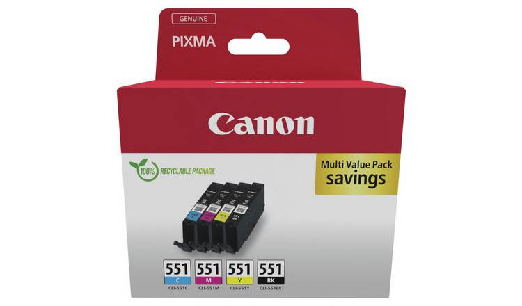 Canon CLI-551 Ink Cartridges - Black & Colour