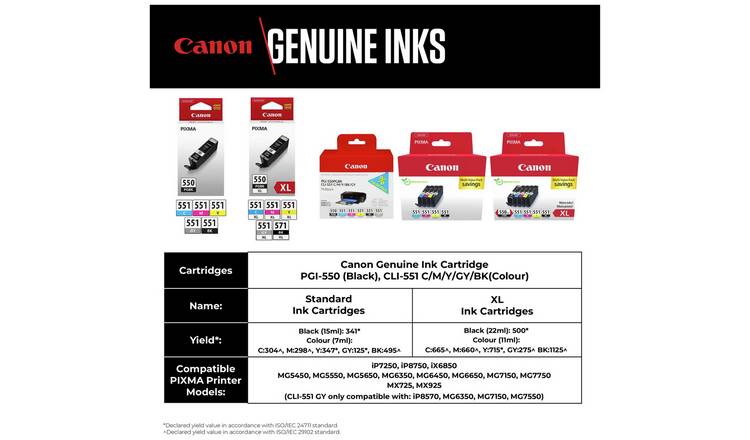 vos cartouches CANON PGI550 CLI551 XL à prix discount