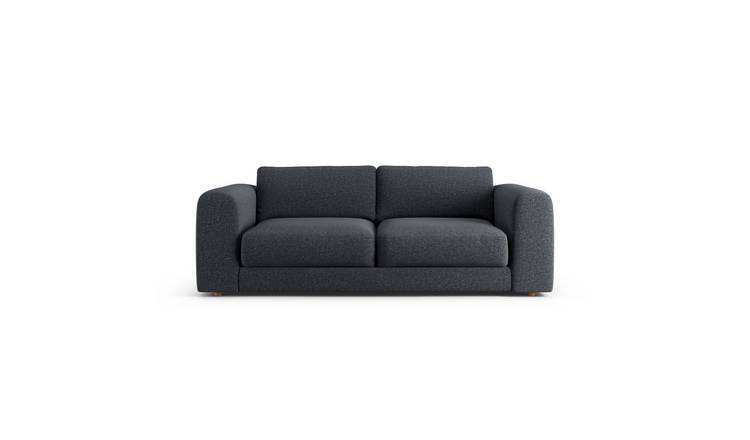 Habitat Ayr Large Fabric 3 Seater Sofa - Charcoal
