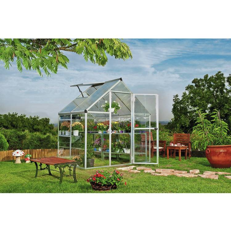 Palram – Canopia Hybrid Greenhouse, Silver, 6x4 0