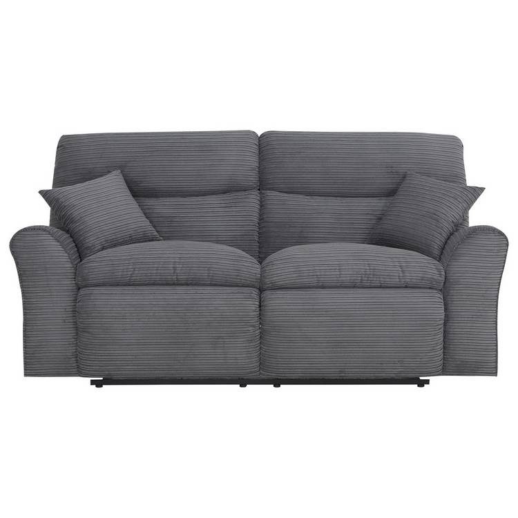 Argos Home Harry Fabric 3 Seater Recliner Sofa - Light Grey 0