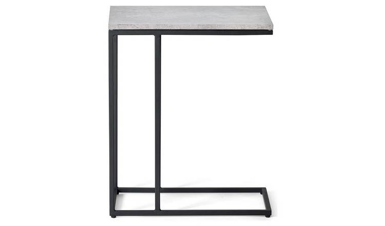 Julian Bowen Staten Side Table - Black & Grey