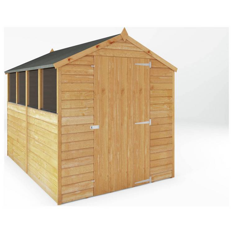 Mercia Wooden Overlap Apex Garden Shed - 8 x 6ft 0
