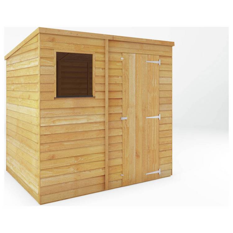 Mercia Wooden Overlap Pent Garden Shed - 7 x 5ft 0