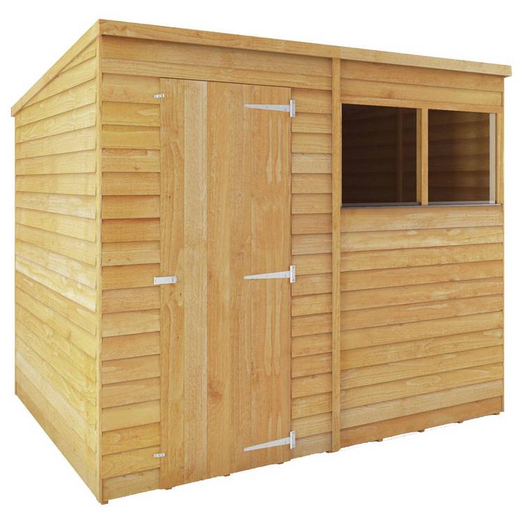 Mercia Wooden Overlap Pent Garden Shed - 8 x 6ft 0