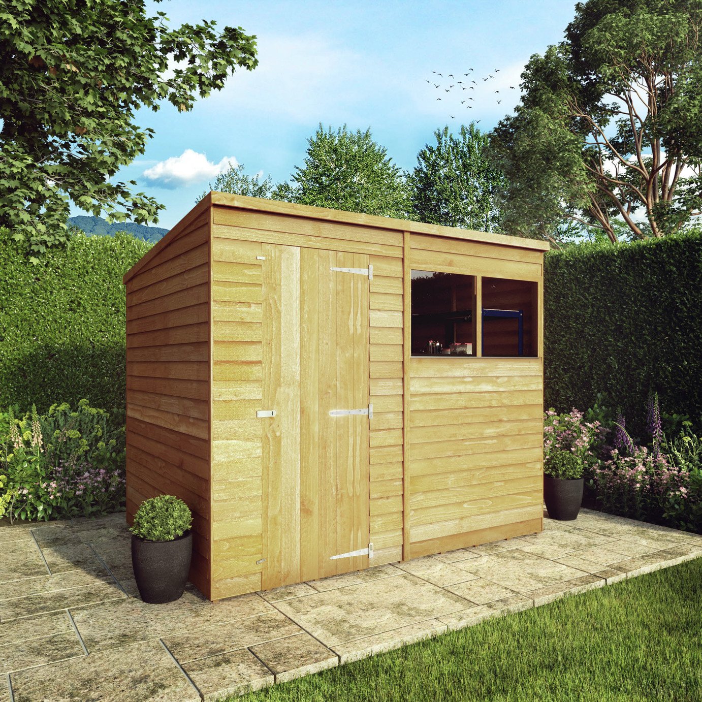 Mercia Wooden 8 x 6ft Overlap Garden Shed