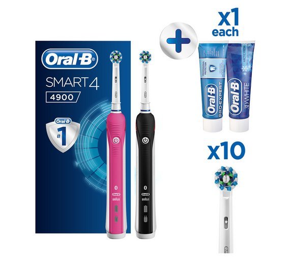 Oral-B Smart 4900 Electric Toothbrush Twin Pack