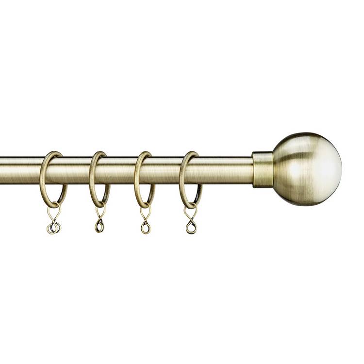 Argos Home Brass Extendable Curtain Pole - 120cm - 210cm 0