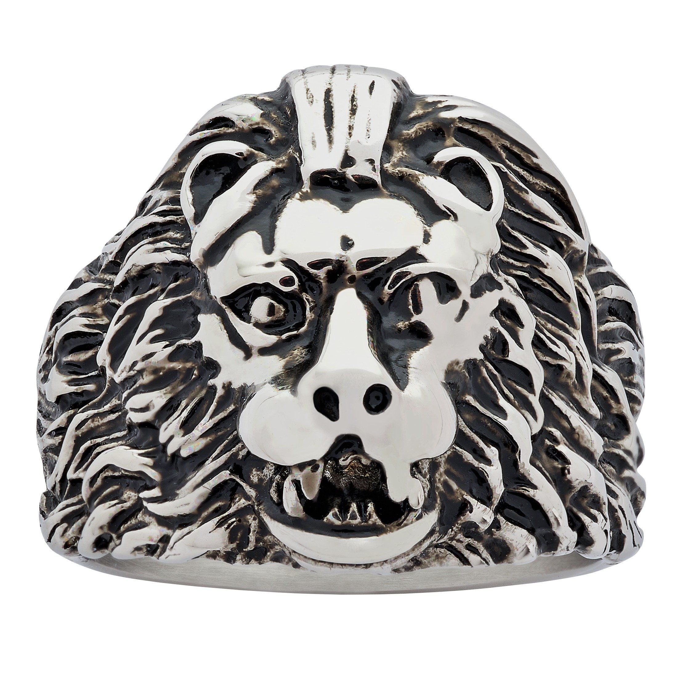 Revere Men's Stainless Steel Lion Ring