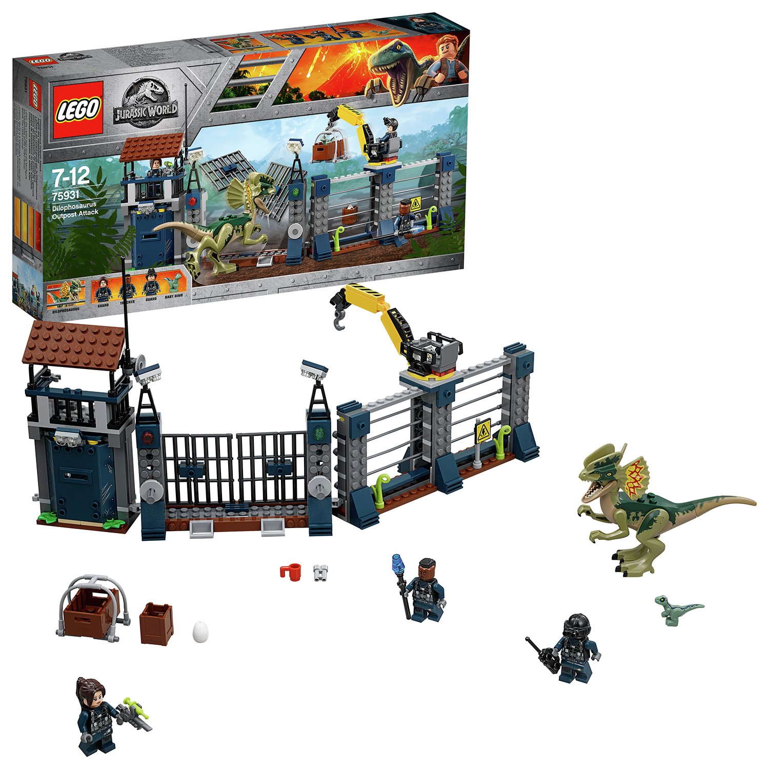 LEGO Jurassic World Dilophosaurus Attack Dinosaur Toy- 75931