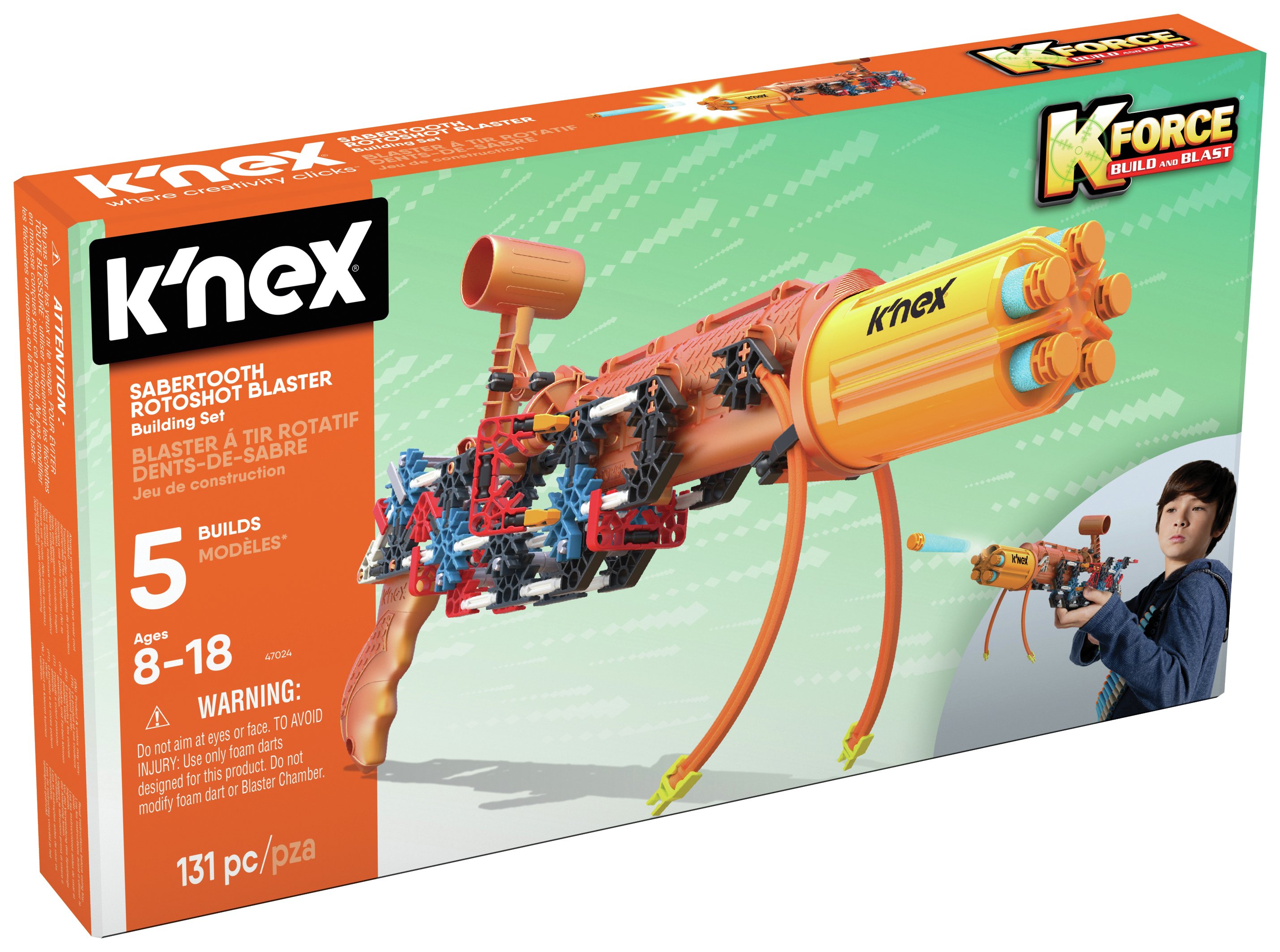 K'NEX K-Force Lever-Action RotoChamber Blaster Set.