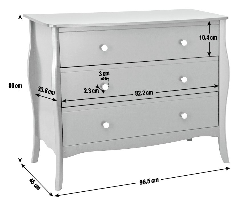 Argos Home Amelie 3 Drawer Chest of Drawers Reviews
