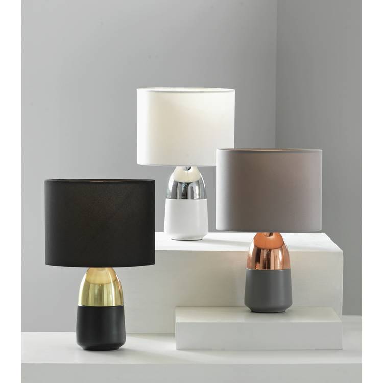 Argos Home Duno Touch Table Lamp - Grey & Copper 0