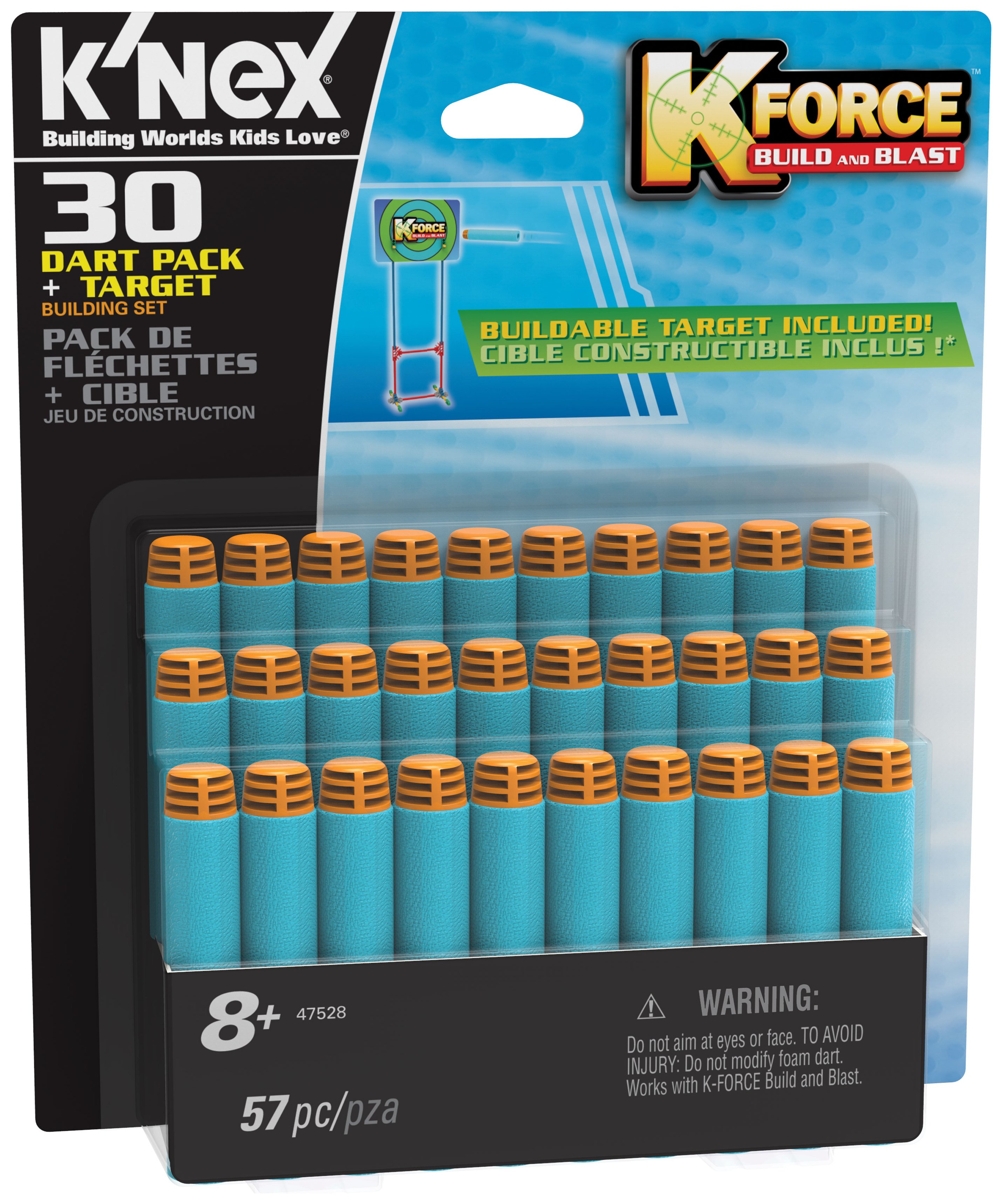 K'NEX K-Force Darts and Target - 30 Pack