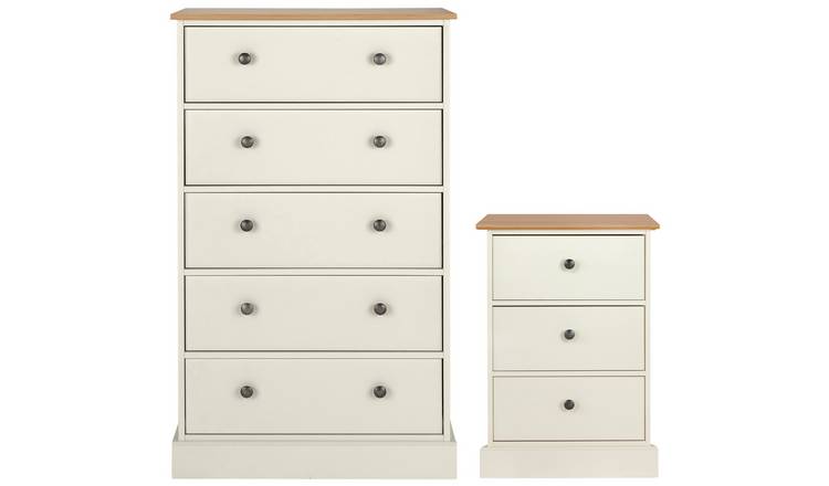 Buy Argos Home Kensington Bedside & 5 Drw Package - Ivory ...