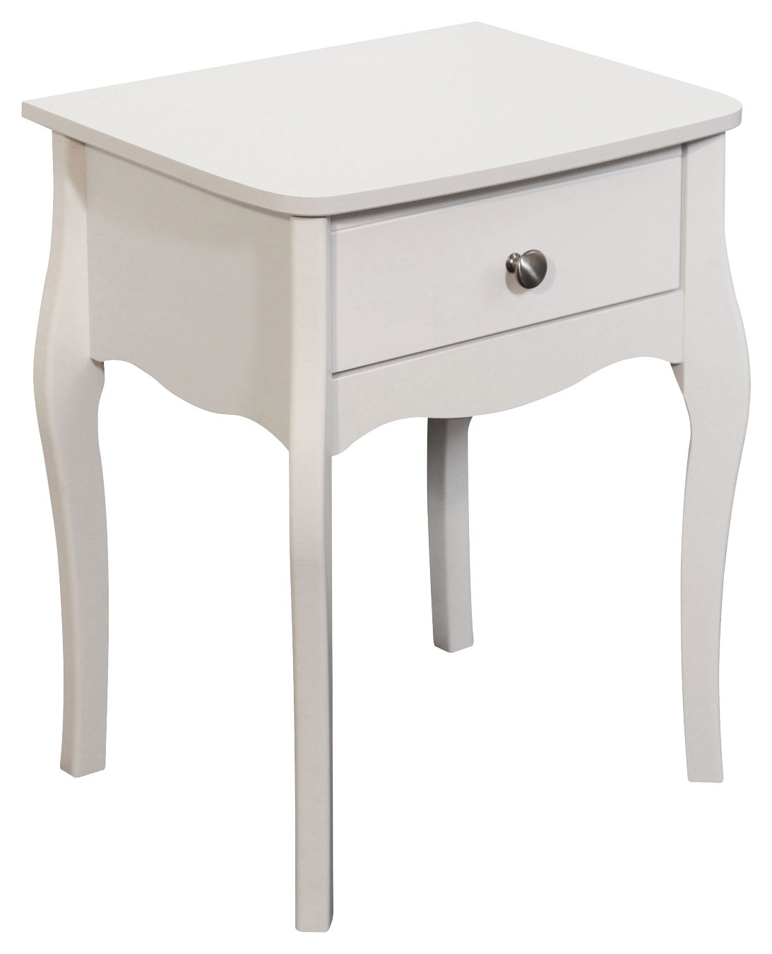  Amelie 1 Drawer Bedside Table - White