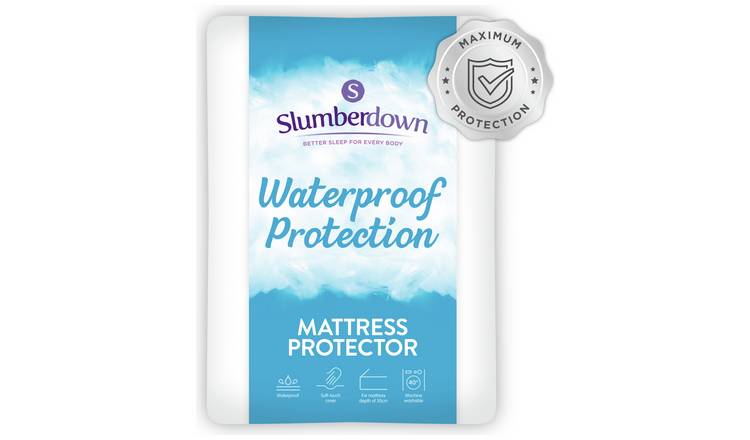 slumberdown waterproof mattress protector single