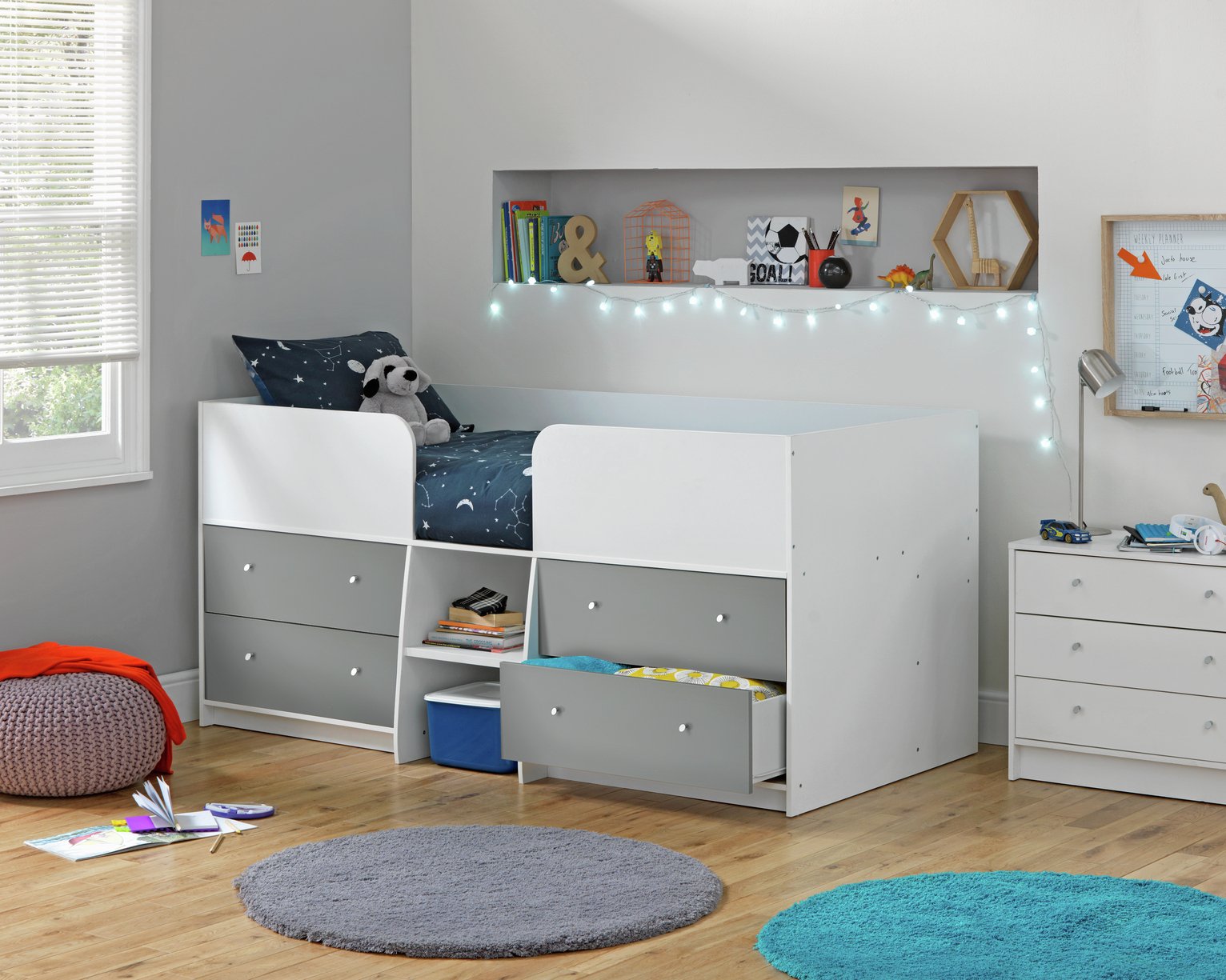 Argos mid sleeper deals grey