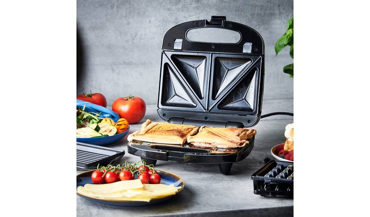 Duronic 3-in-1 Snack Maker SWM60  Panini Press & Griddle, Waffle Iron
