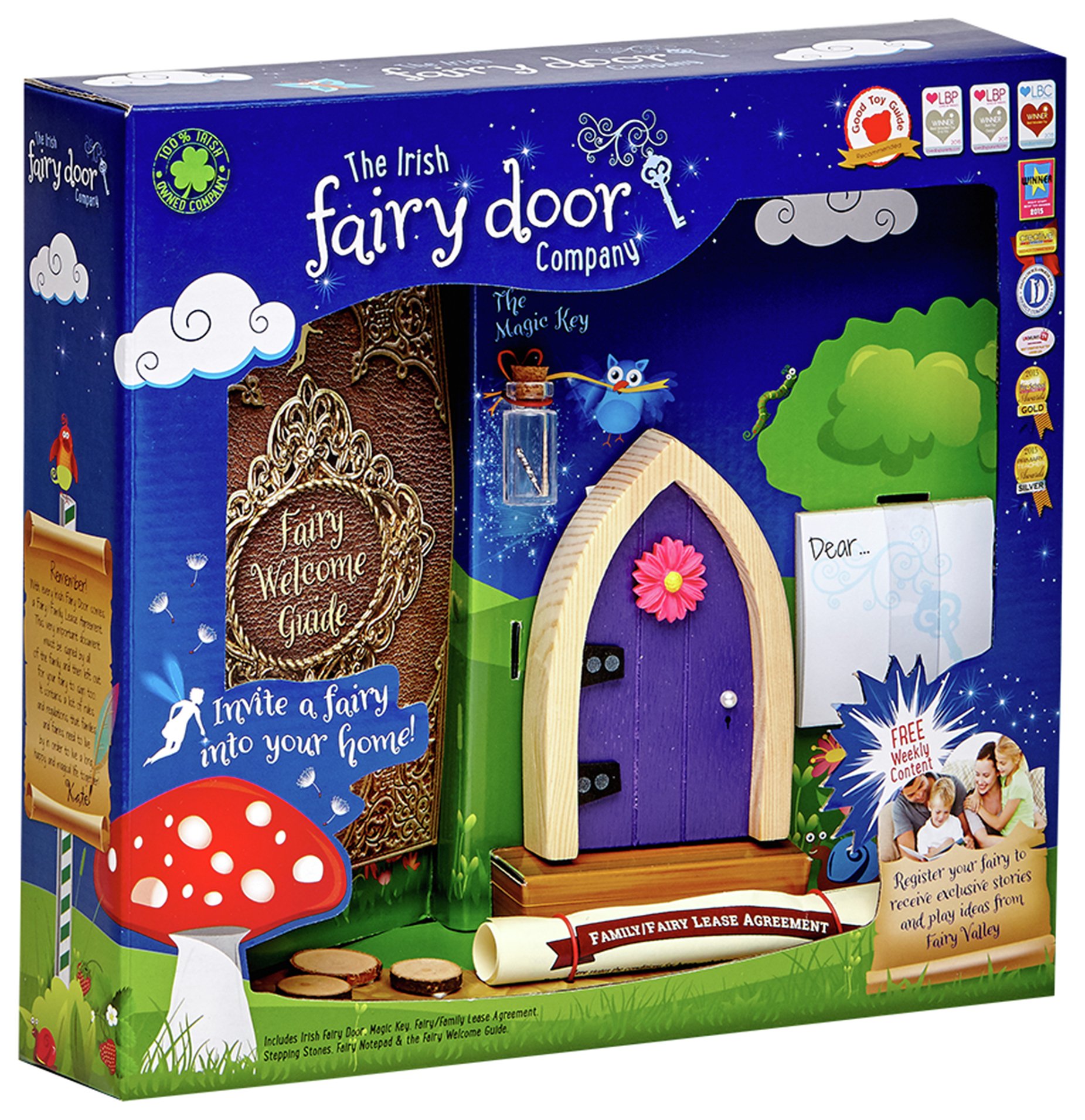 The Irish Fairy Door Company Arched Fairy Door - Purple