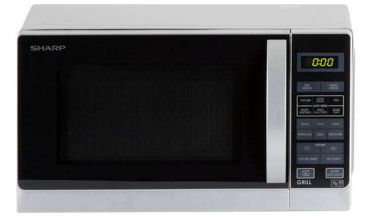 Sharp 800W Microwave with Grill R662SLM - Silver