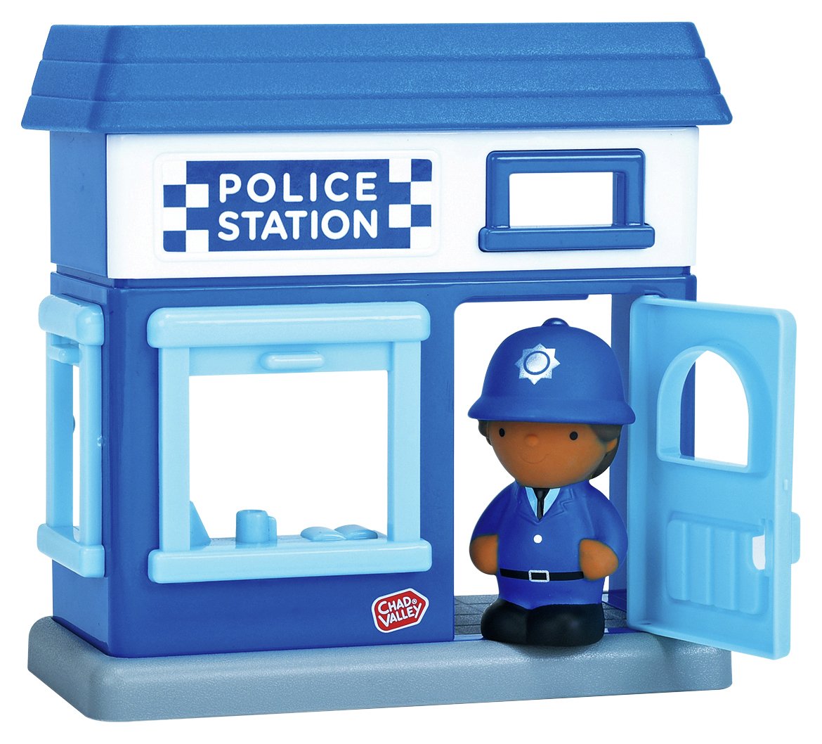 chad valley wooden police and fire station