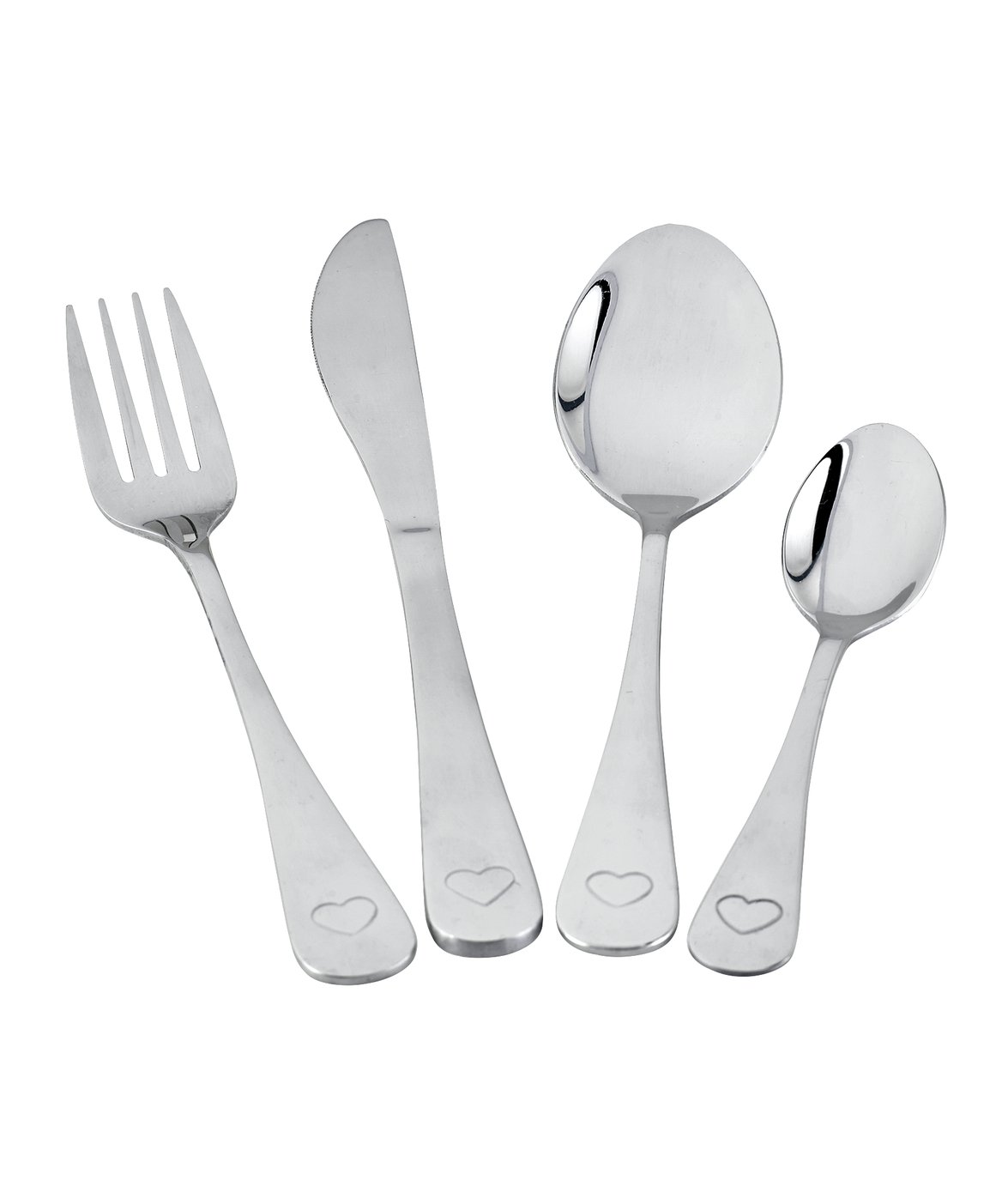 Argos Home Heart 16 Piece Stainless Steel Cutlery Set