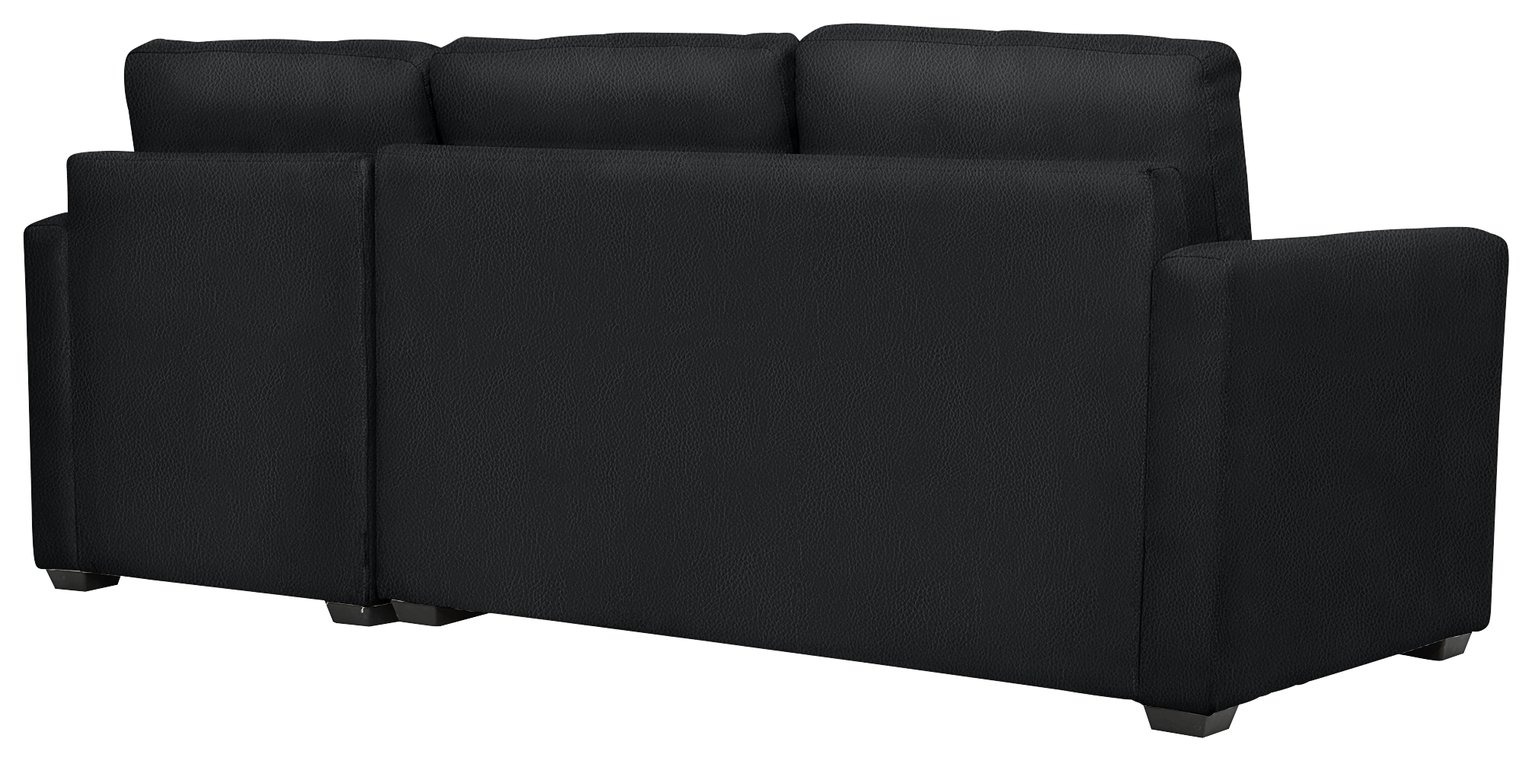 Argos Home Reagan - Leather Eff Right Corner Chaise Sofa Bed Reviews