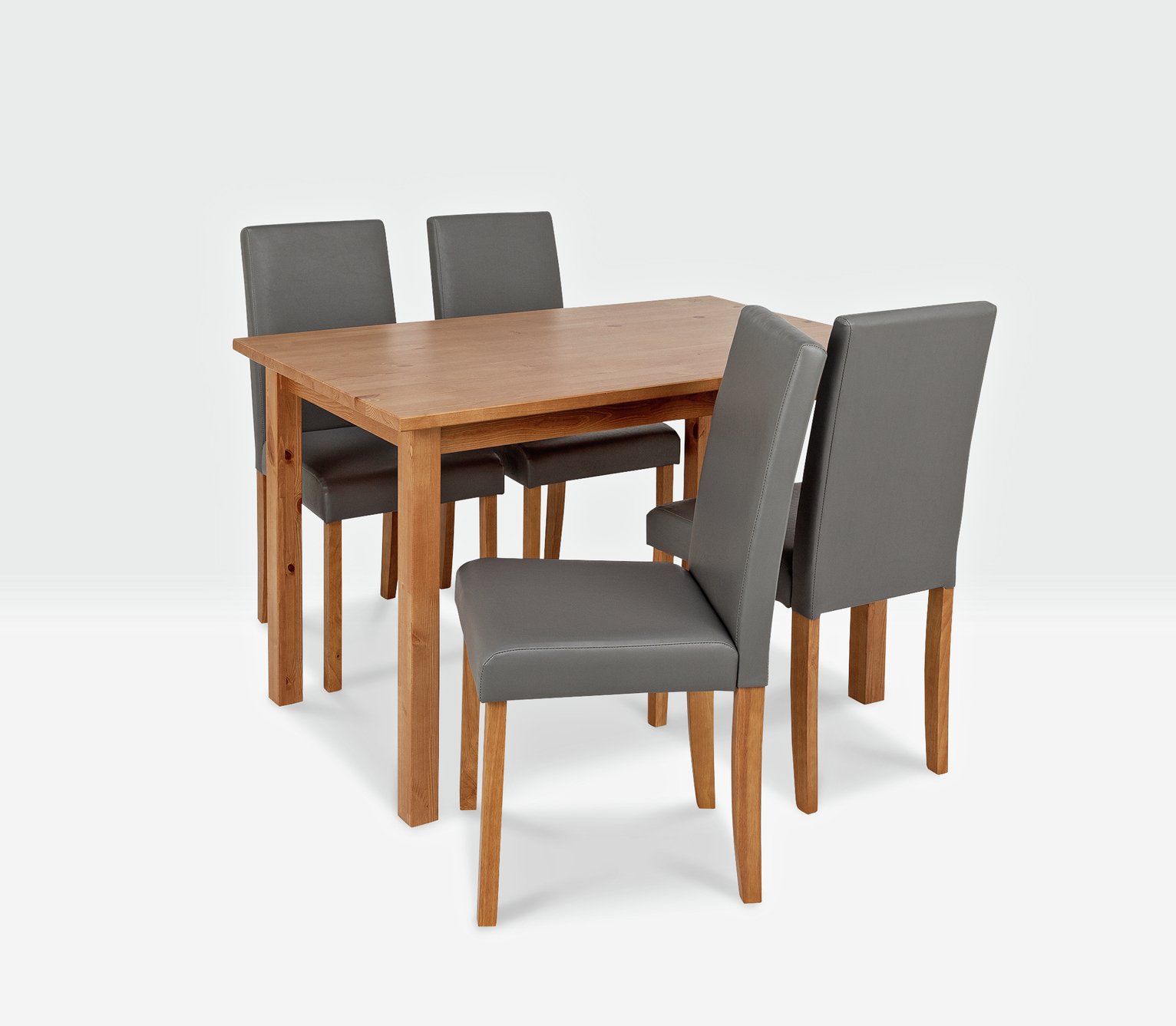 Argos Home Ashdon Solid Wood Dining Table & 4 Grey Chairs Review