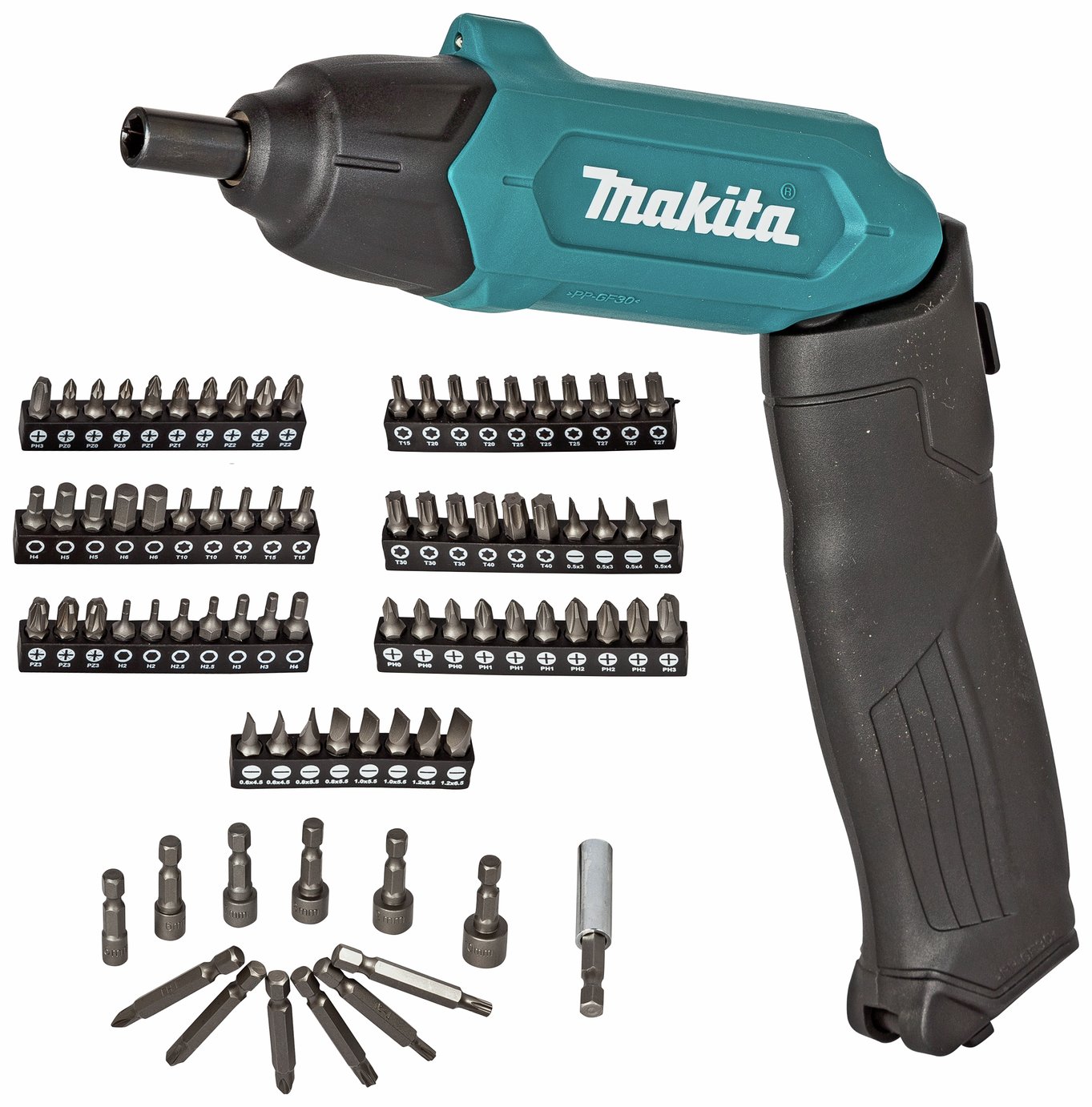 Makita 3.6V Li-ion Cordless Screwdriver with 81 Accessories