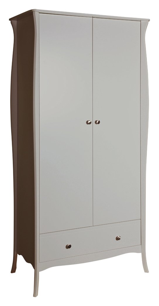  Amelie 2 Door 1 Drawer Wardrobe - Grey