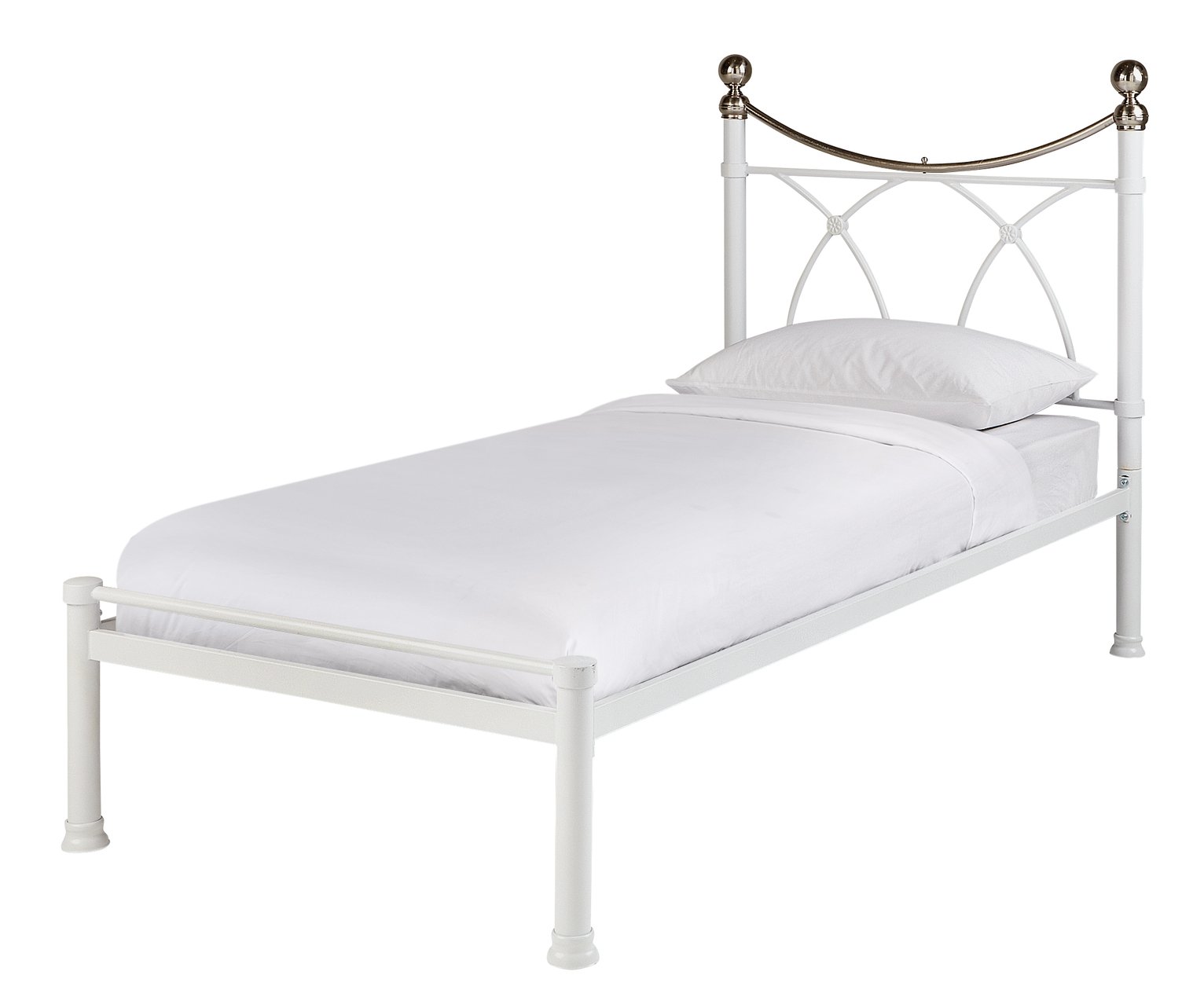 argos white single bed frame