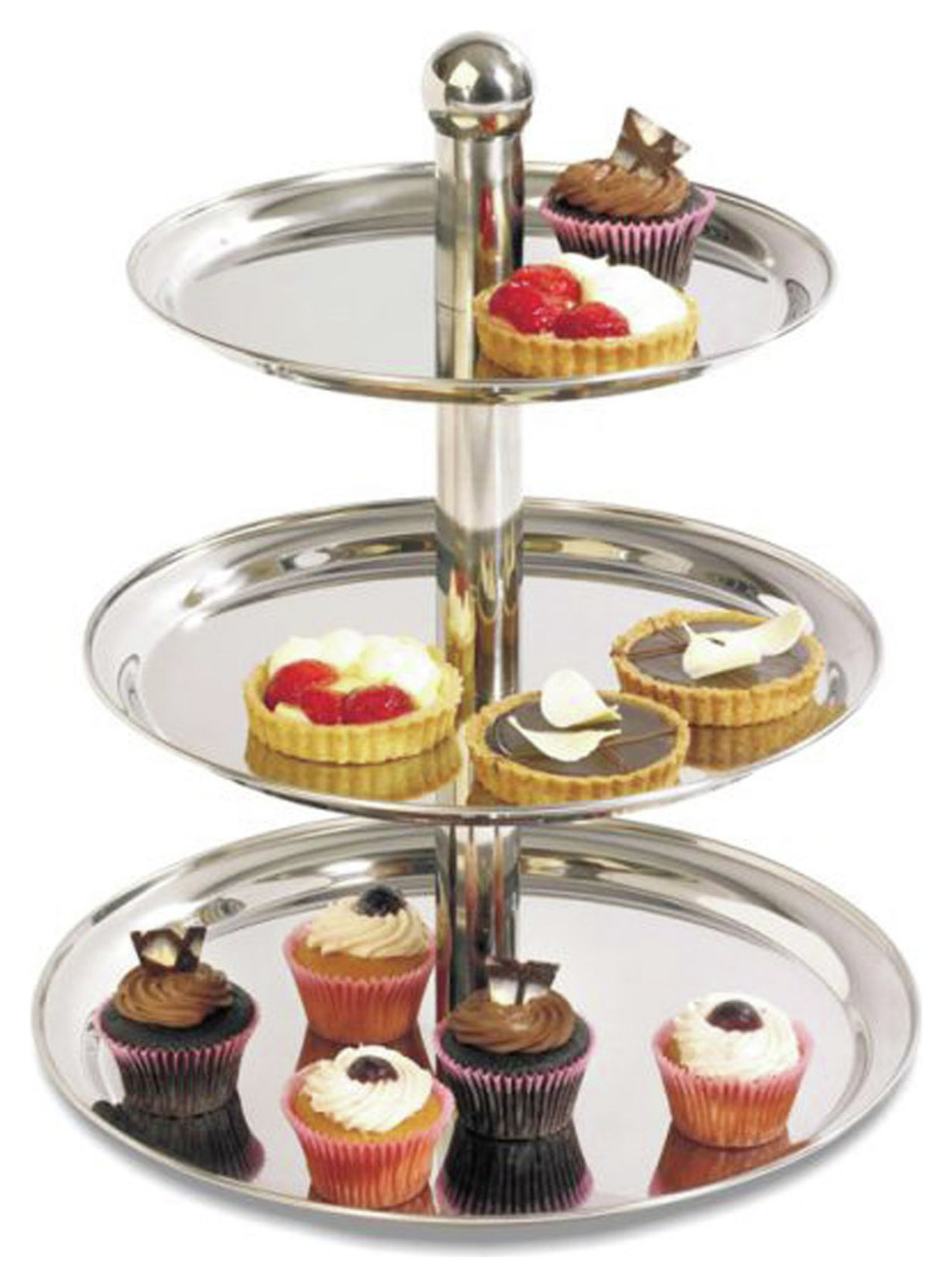 Zodiac 3 Tier Cake Stand - Stainless Steel