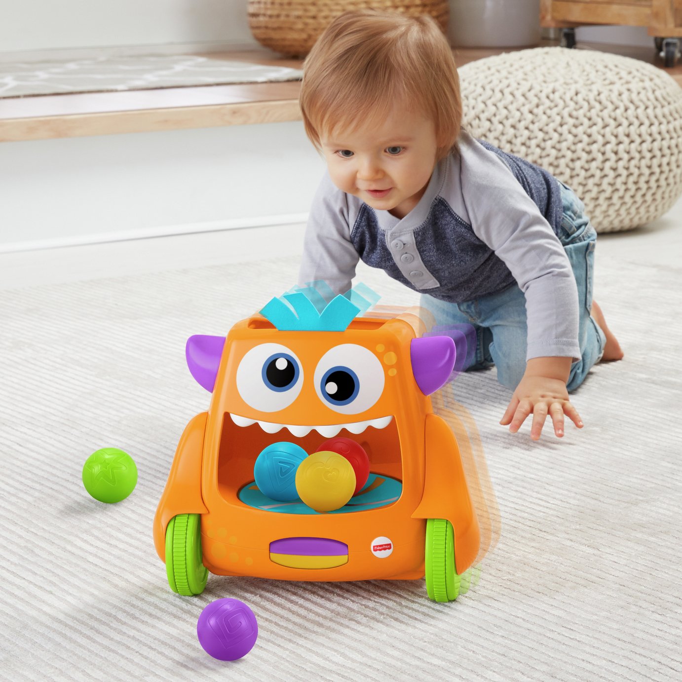 fisher price zoom and crawl monster