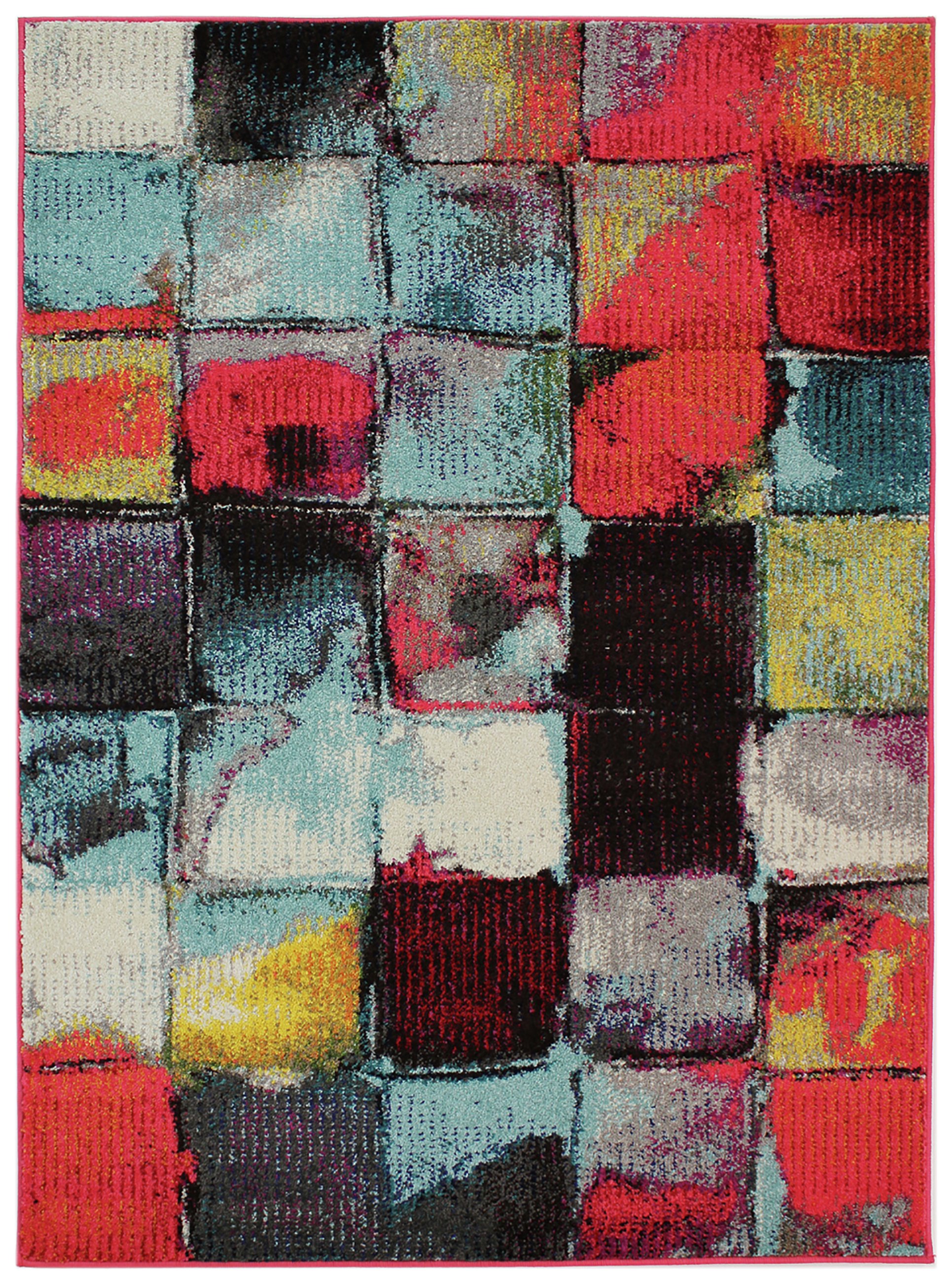Flair Radiant Rug - 120x170cm - Multicoloured Squares