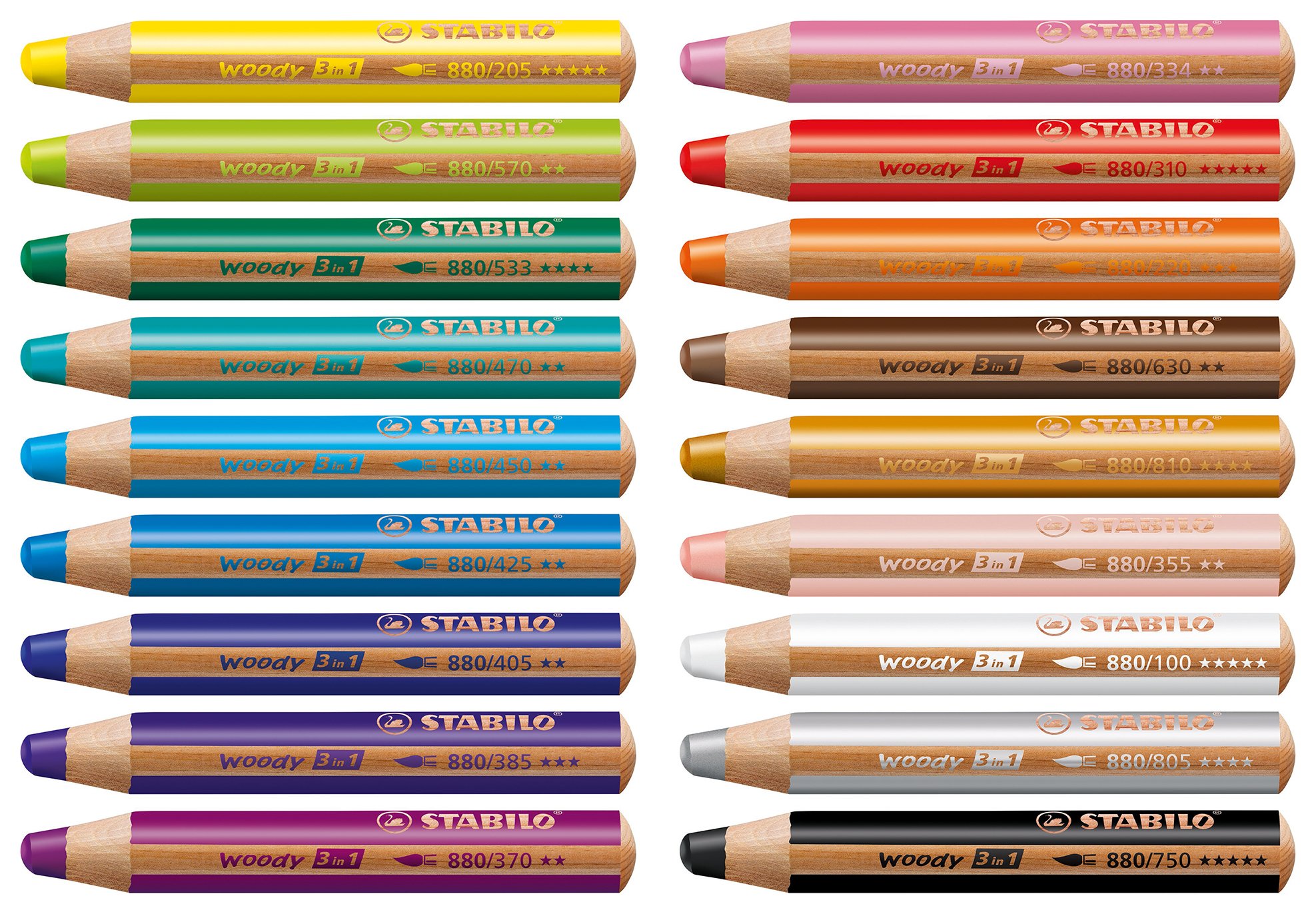 Stabilo Woody Colouring Pencil with Sharpener